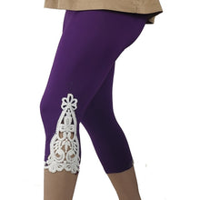 Load image into Gallery viewer, Cotton Short Lace Leggings