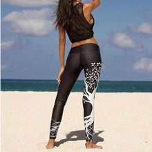 Load image into Gallery viewer, 3D Digital Tree Print Slim Legging