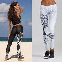 Load image into Gallery viewer, 3D Digital Tree Print Slim Legging