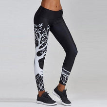 Load image into Gallery viewer, 3D Digital Tree Print Slim Legging