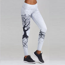 Load image into Gallery viewer, 3D Digital Tree Print Slim Legging