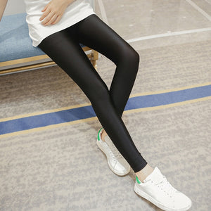 Solid Color Fluorescent Shiny Leggings